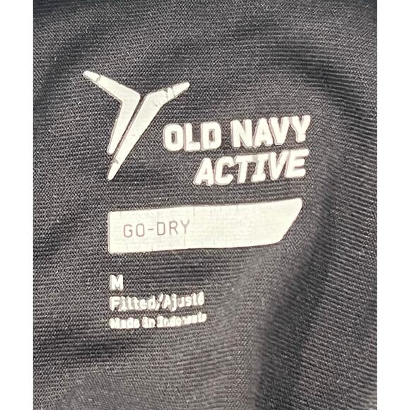 OLD NAVY ACTIVE Solid Black Tank Top Womens M Go Dry Athletic Sports Top T-shirt - Picture 3 of 3